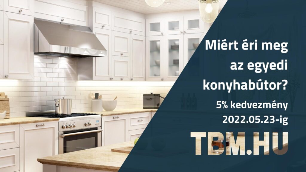 Az egyedi konyhabútor otthonná teszi lakásod, okos megoldásokkal könnyebb lesz itt főzni, ráadásul május 23-ig 5% kedvezményt is adunk!